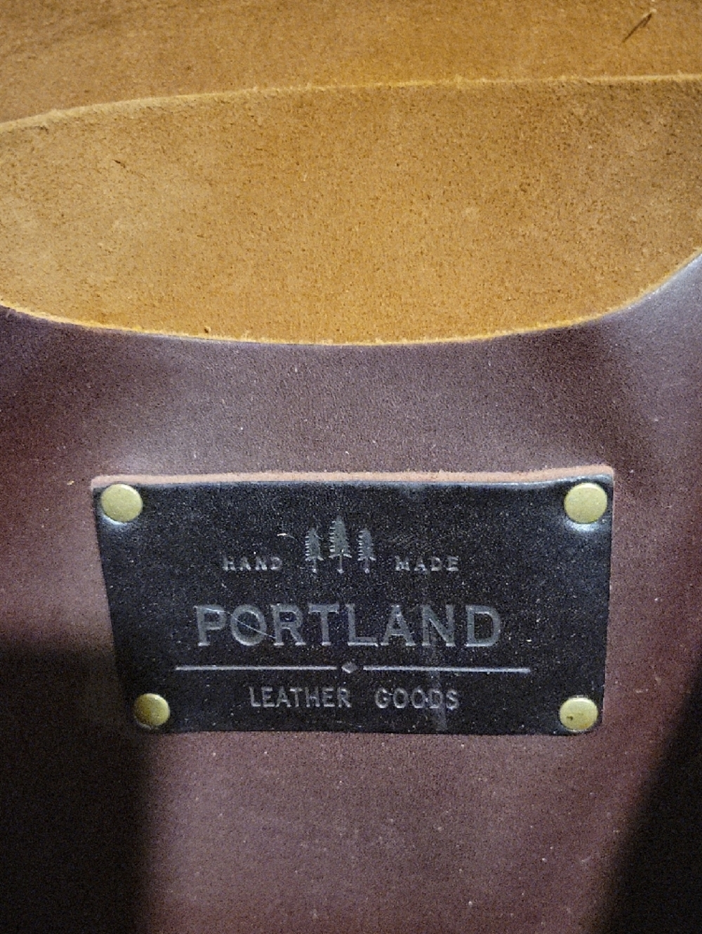 Portland Leather Dark Brown Tote with Front Pocket - Picture 2 of 11